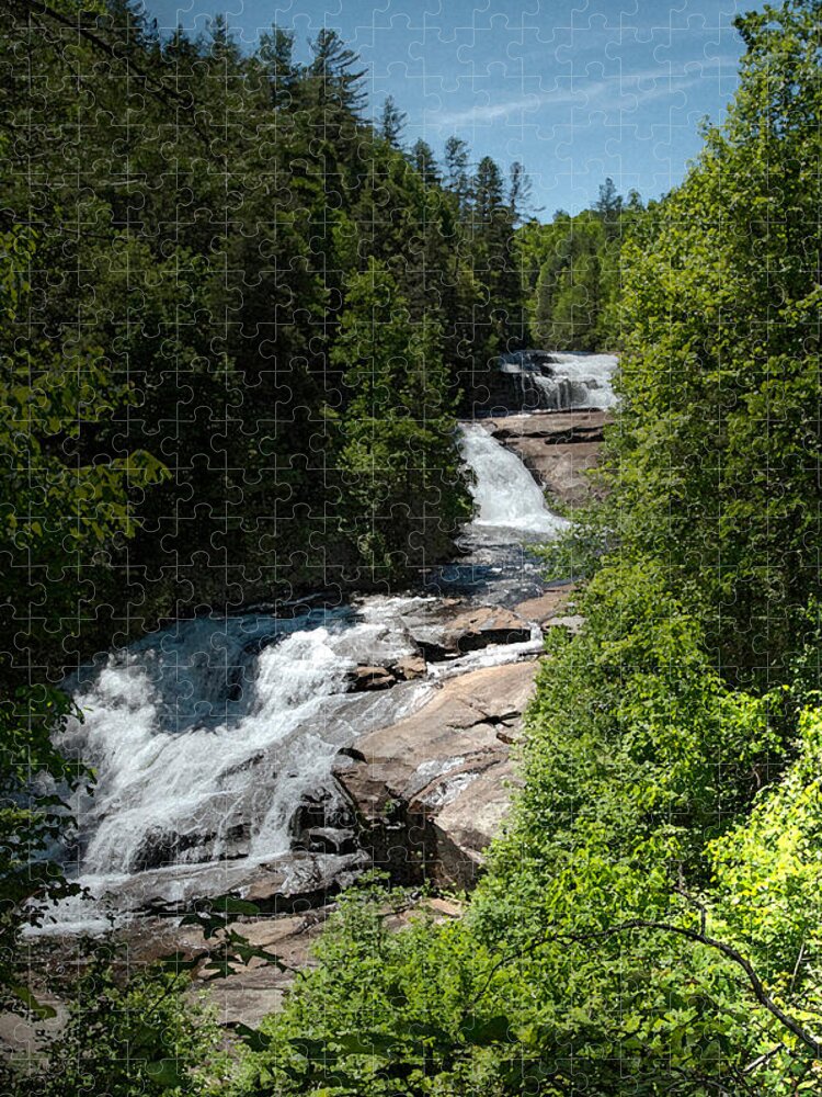 Falls Jigsaw Puzzle featuring the photograph Triple Falls in Dupont State Forest by John Haldane