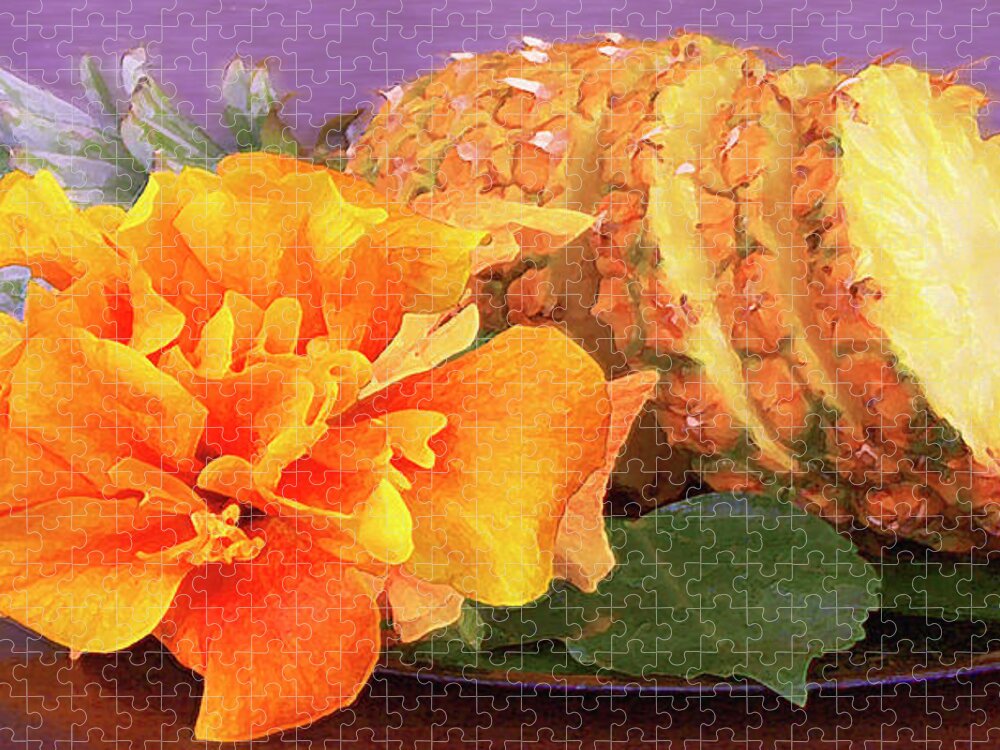 Still Life Jigsaw Puzzle featuring the photograph Tropical Delight Still Life by Ben and Raisa Gertsberg