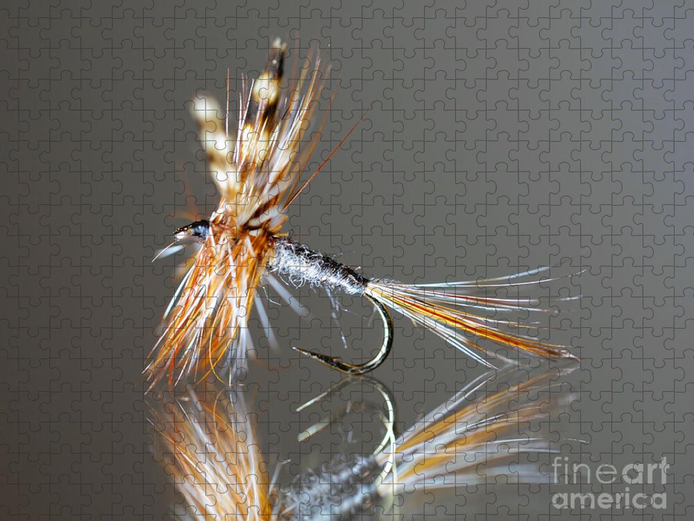 Fly Jigsaw Puzzle featuring the photograph Trout fly 2 by Glenn Gordon