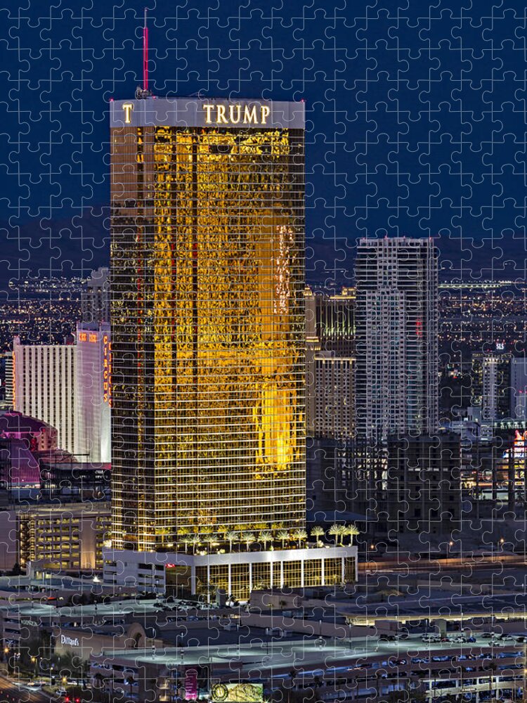 Trump Hotel Jigsaw Puzzle featuring the photograph Trump International Hotel Las Vegas by Susan Candelario