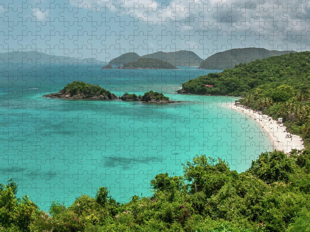 Bay Jigsaw Puzzle featuring the photograph Trunk Bay Overlook by Kelly VanDellen