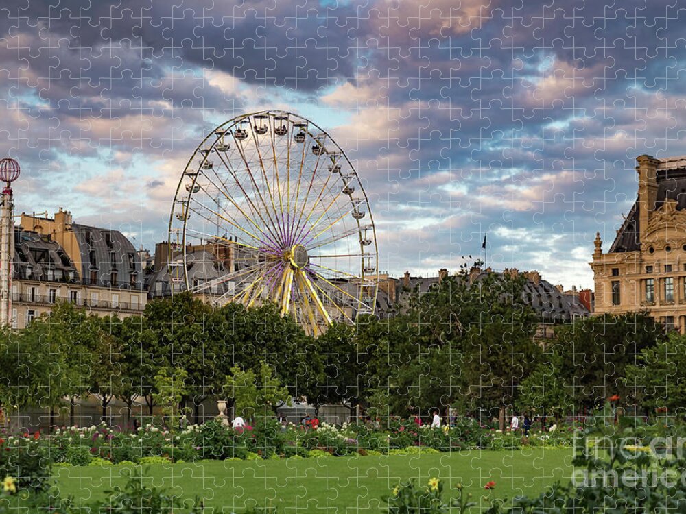 Tullieries Garden Jigsaw Puzzle featuring the photograph Tullieries Garden Paris Sunset by Alissa Beth Photography