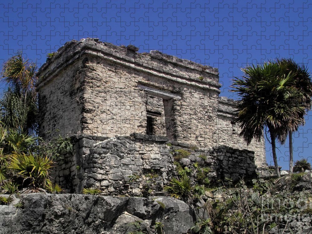 Tulum Jigsaw Puzzle featuring the photograph Tulum Ruins Mexico by Kimberly Blom-Roemer