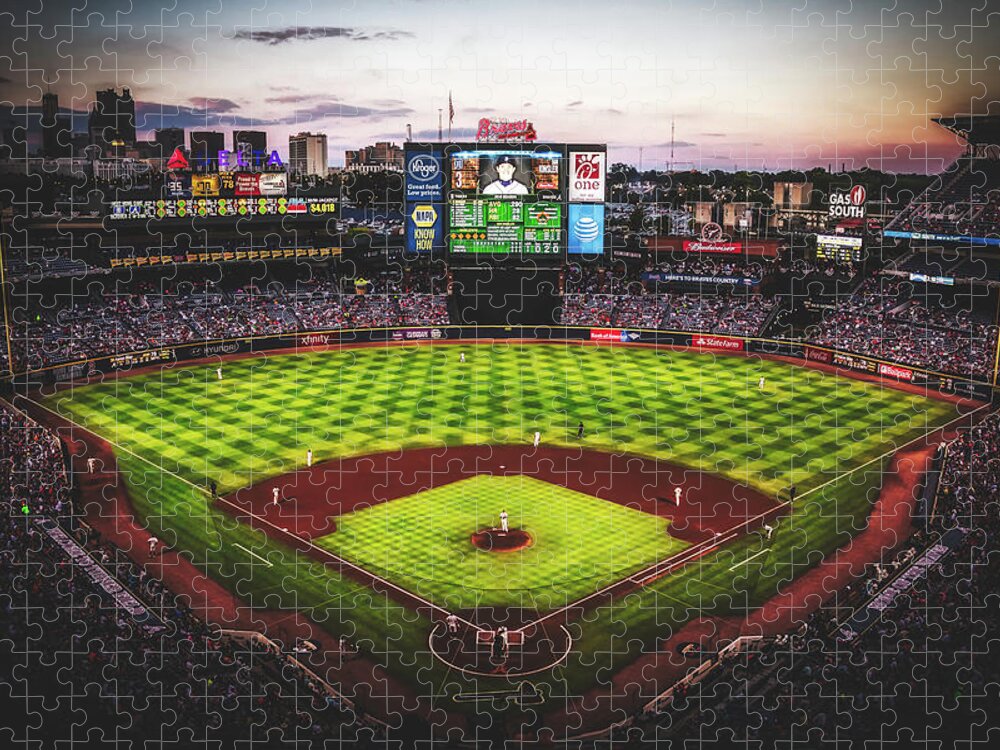 Turner Field Jigsaw Puzzle featuring the photograph Turner Field, Atlanta by Mountain Dreams