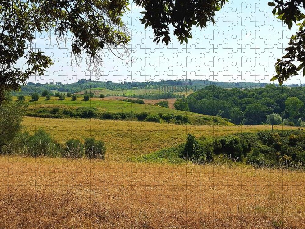 Tuscan Jigsaw Puzzle featuring the photograph Tuscan Country by Valentino Visentini