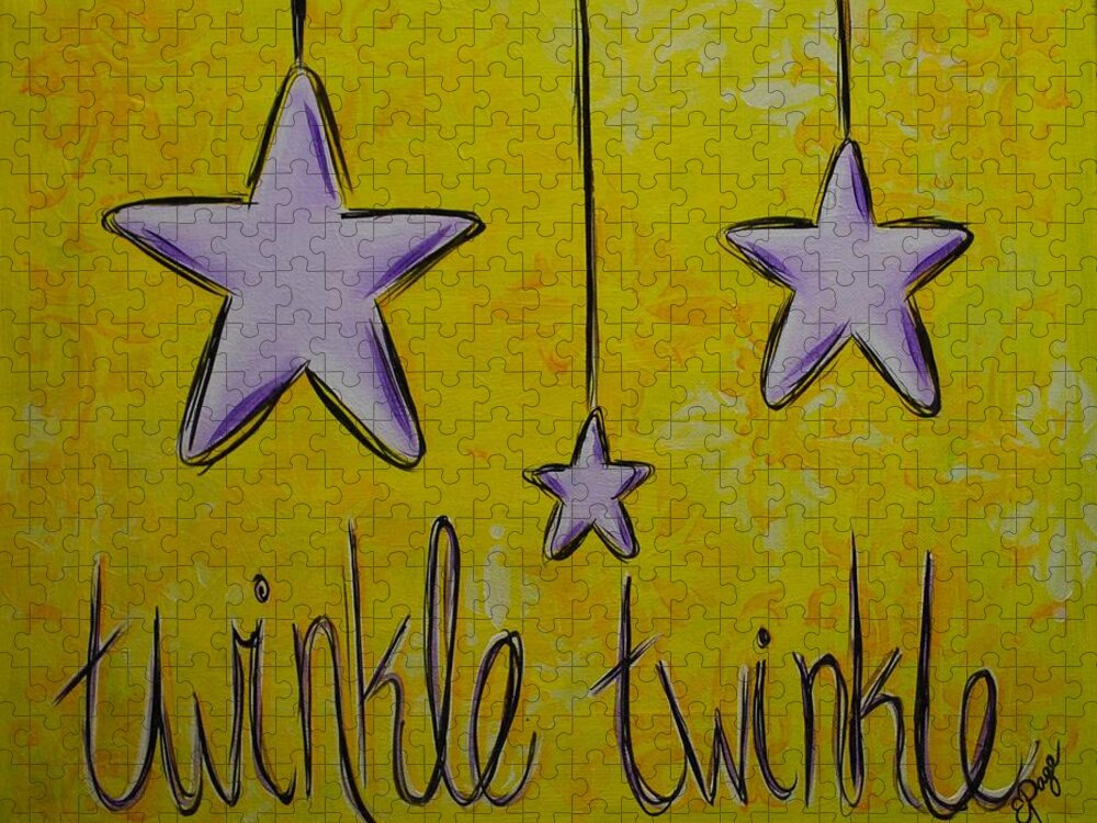 Twinkle Jigsaw Puzzle featuring the painting Twinkle Twinkle by Emily Page