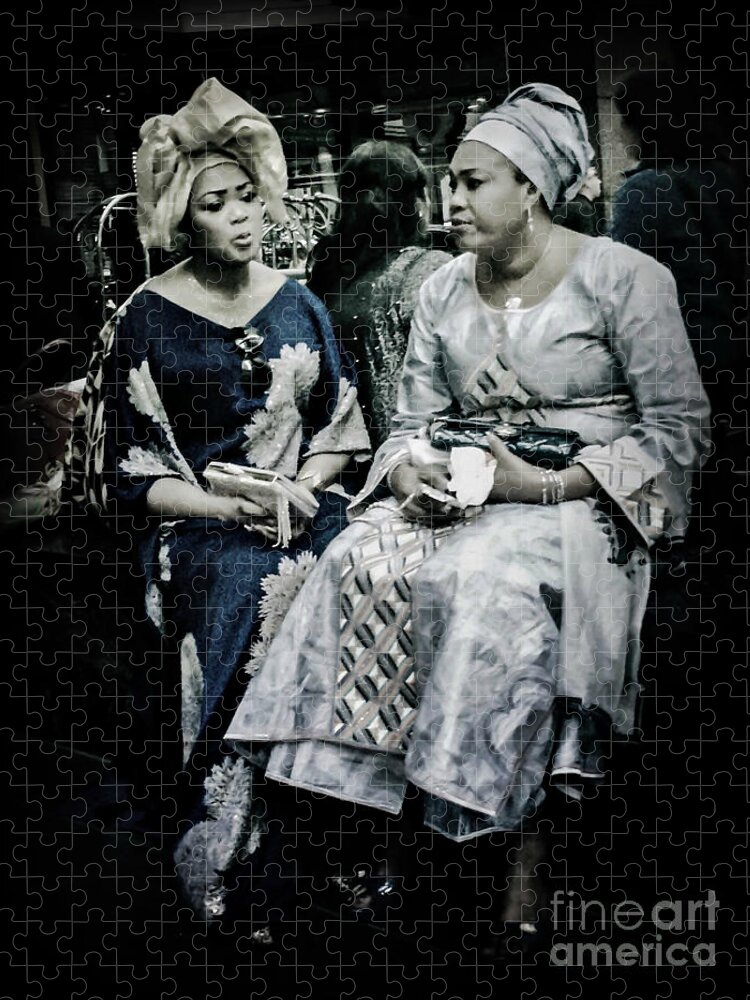African Women Jigsaw Puzzle featuring the photograph Two Ladies of Africa by Miriam Danar