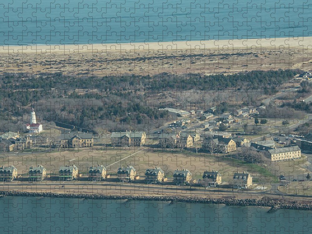 Sandy Hook Jigsaw Puzzle featuring the photograph Two Sides Of Officers Row by Gary Slawsky