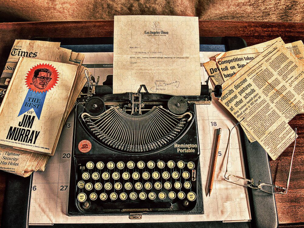 Writer Jigsaw Puzzle featuring the photograph Typewriter by Don Schimmel