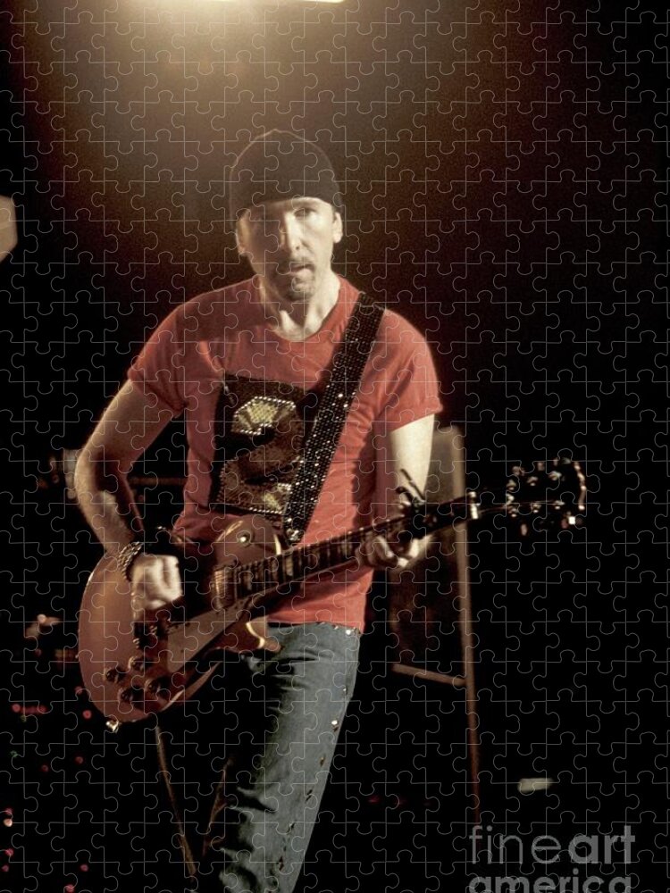 Guitarist Jigsaw Puzzle featuring the photograph U2 - David Evans - The Edge by Concert Photos
