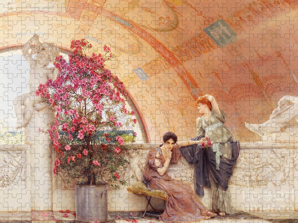 Unconscious Jigsaw Puzzle featuring the painting Unconscious Rivals by Lawrence Alma Tadema