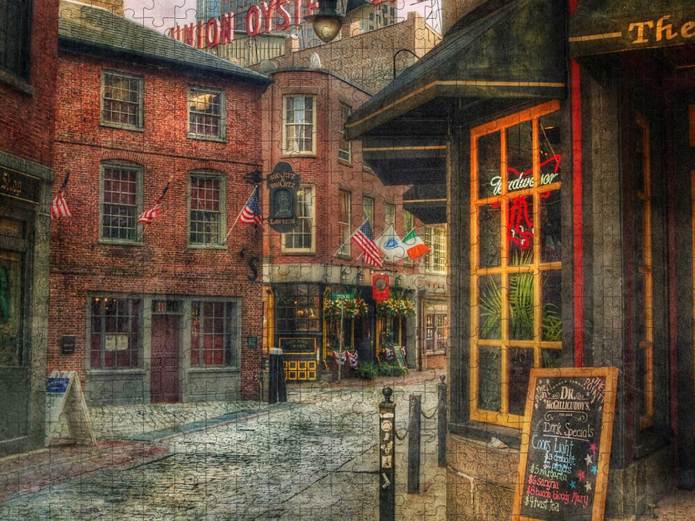 Union Oyster House Jigsaw Puzzle featuring the photograph Union Oyster House - Blackstone Block - Boston by Joann Vitali