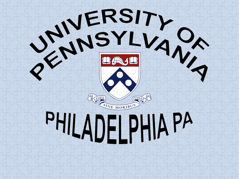 University Jigsaw Puzzle featuring the digital art University Of Pennsylvania Philadelphia PA. by Movie Poster Prints