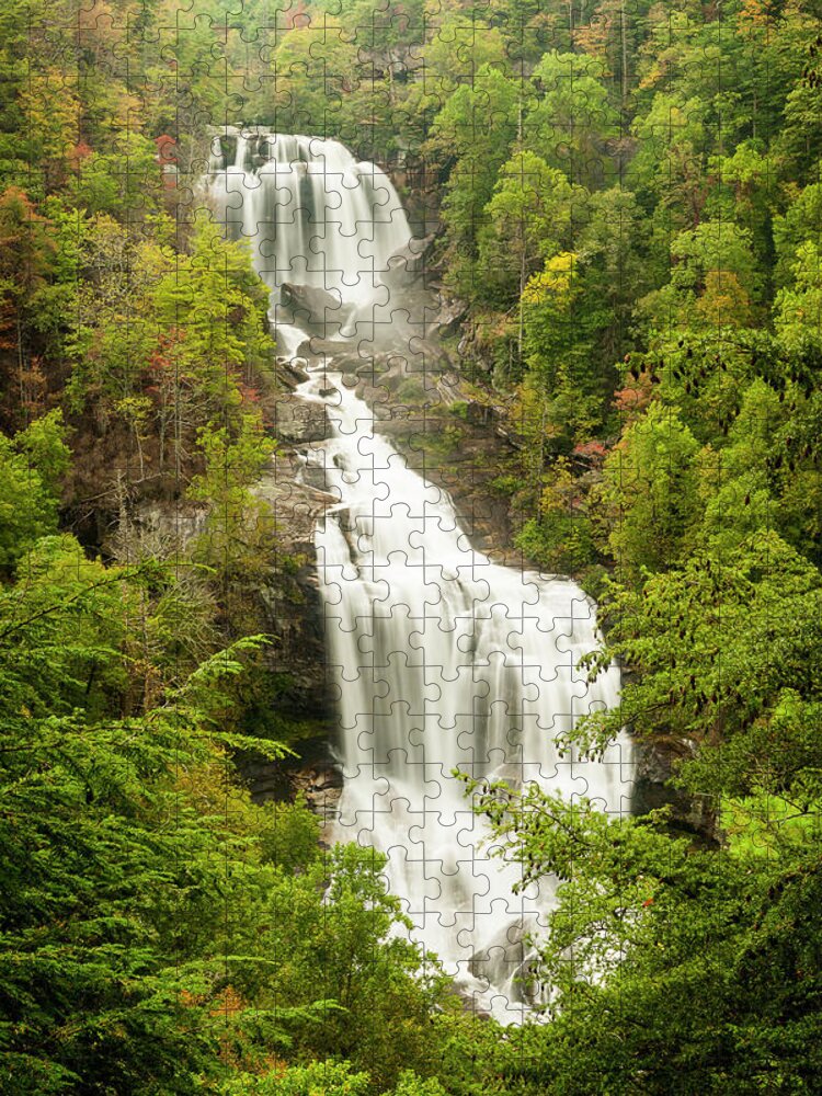 Waterfall Jigsaw Puzzle featuring the photograph Upper Whitewater Falls by Rob Hemphill