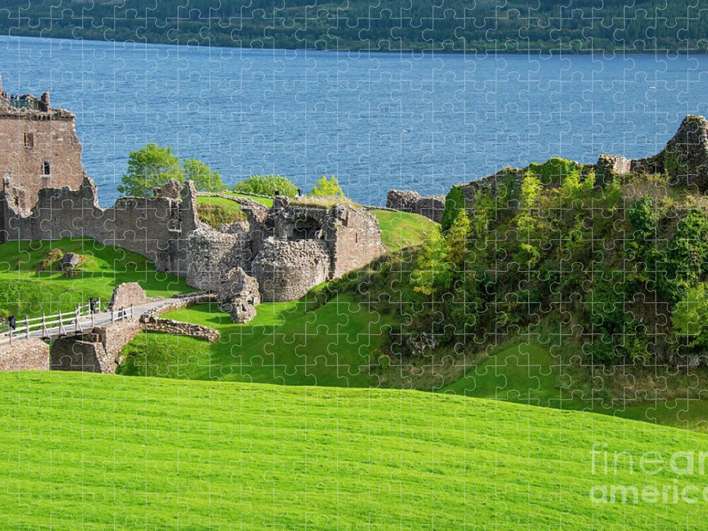 Urquhart Castle Jigsaw Puzzle featuring the photograph Urquhart Castle on Loch Ness by Bob Phillips