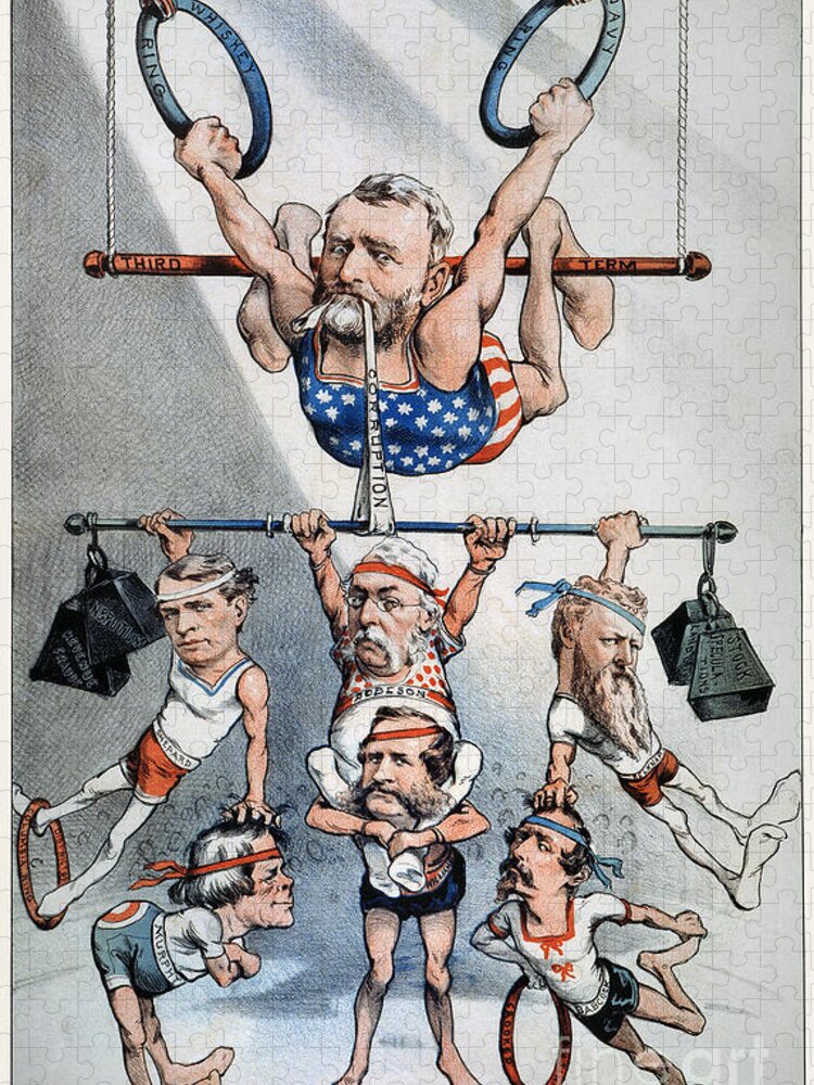 1880 Jigsaw Puzzle featuring the photograph U.s. Grant Cartoon, 1880 by Granger