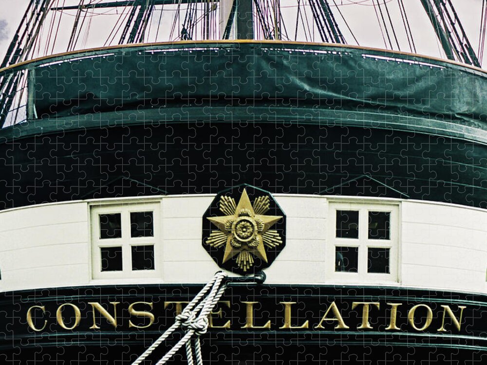 Ships Jigsaw Puzzle featuring the photograph USS Constellation by Stewart Helberg