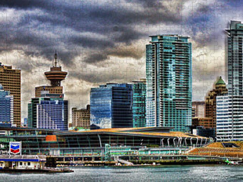 Vancouver Jigsaw Puzzle featuring the photograph Vancouver Skyline HDR by Randy Harris