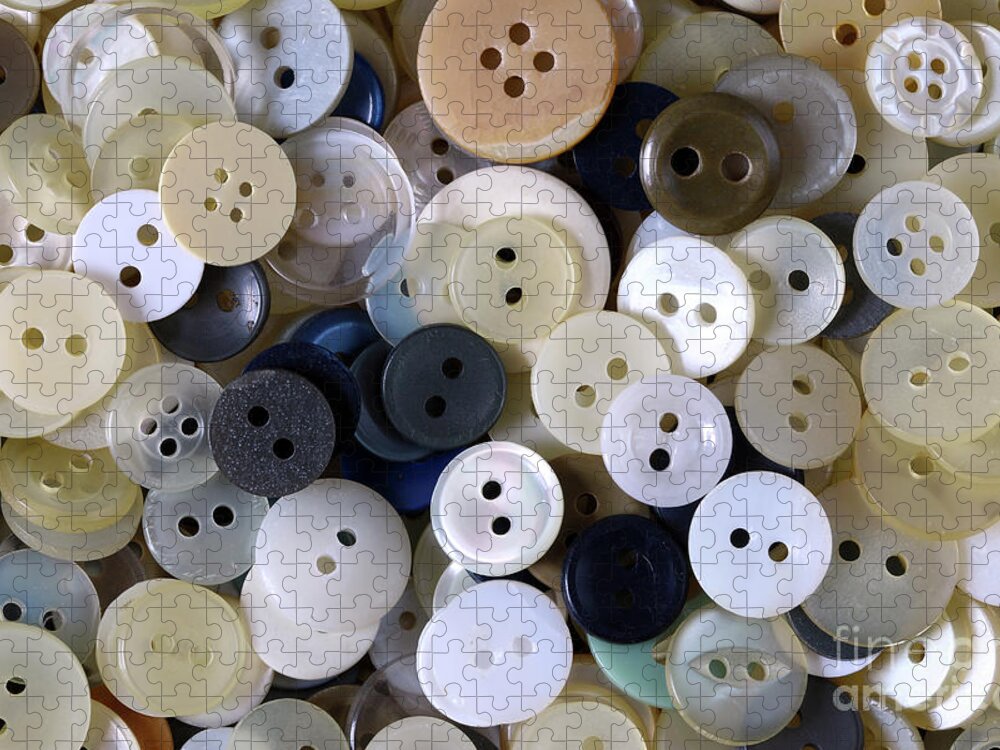 Button Jigsaw Puzzle featuring the photograph Various clothing buttons by Michal Boubin