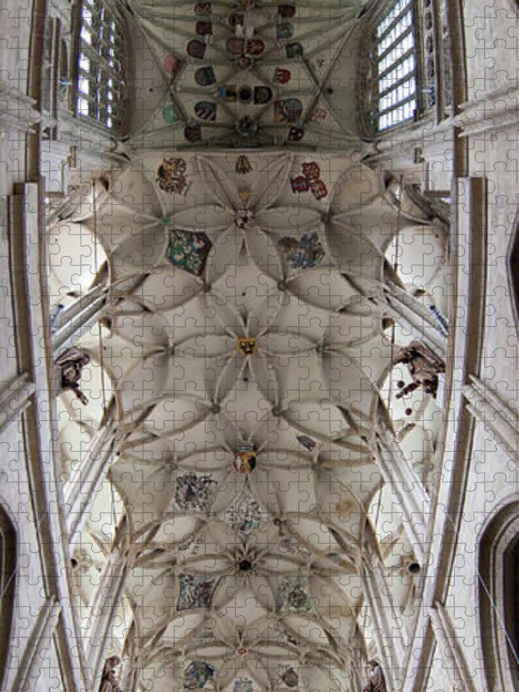 Vault Jigsaw Puzzle featuring the photograph Vault of Saint Barbara church by Michal Boubin