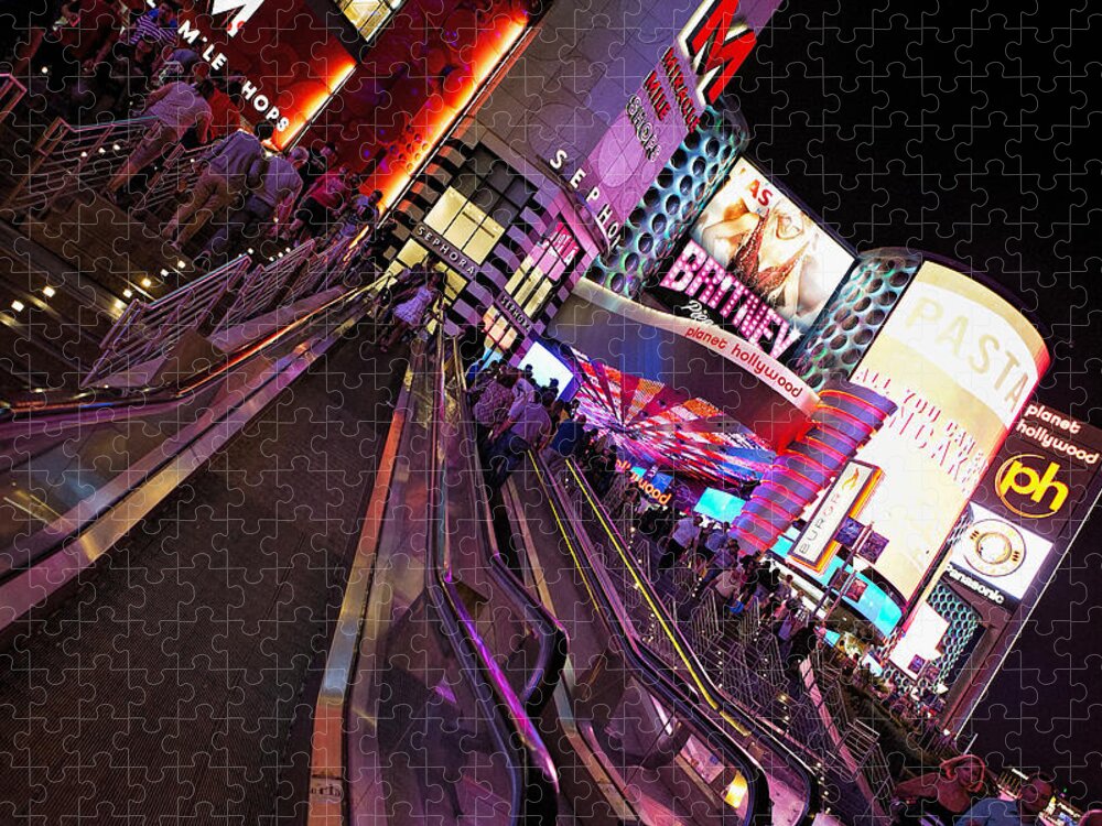 Las Vegas Jigsaw Puzzle featuring the photograph Vegas Nightlife by Deborah Penland
