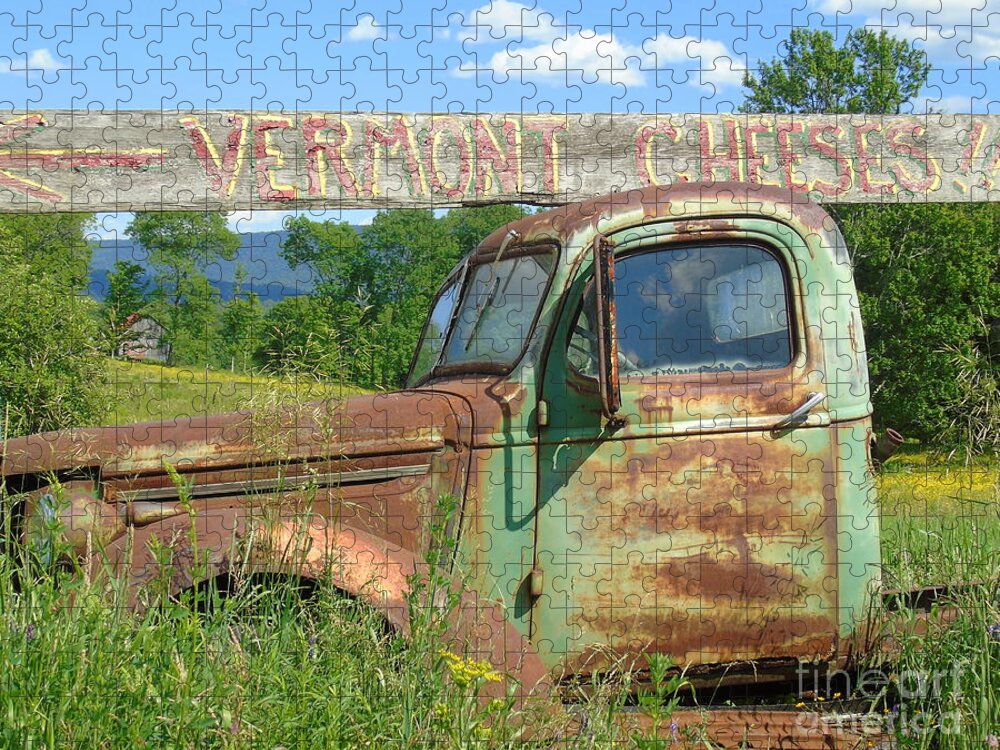 Klunker Jigsaw Puzzle featuring the photograph Vermont Cheese by Susan Lafleur