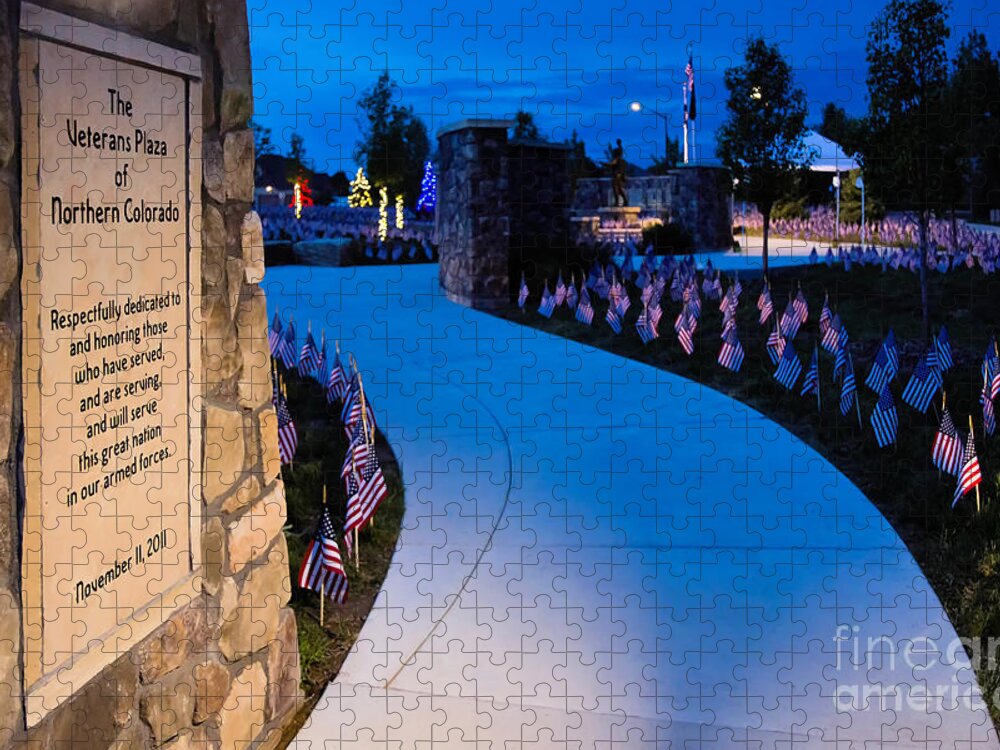 Veterns Plaza Jigsaw Puzzle featuring the photograph Veterns Plaza by Jon Burch Photography