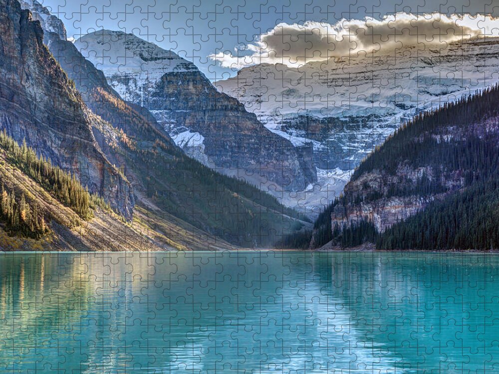 5dsr Jigsaw Puzzle featuring the photograph Victoria Glacier reflection by Pierre Leclerc Photography