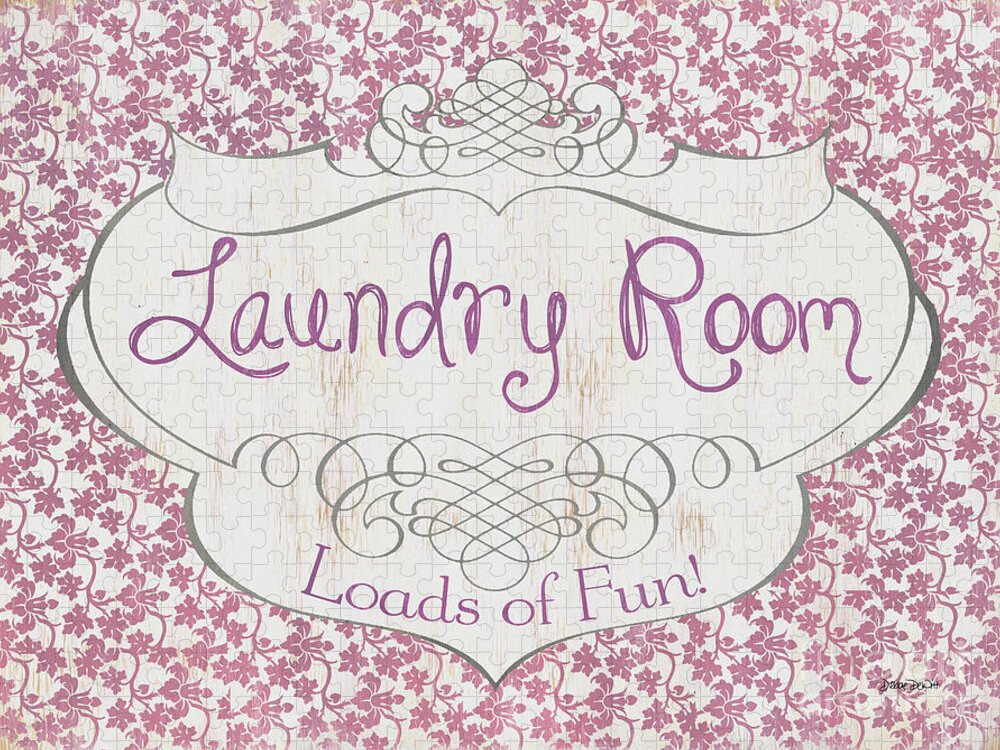 Laundry Jigsaw Puzzle featuring the painting Victorian Laundry Room by Debbie DeWitt