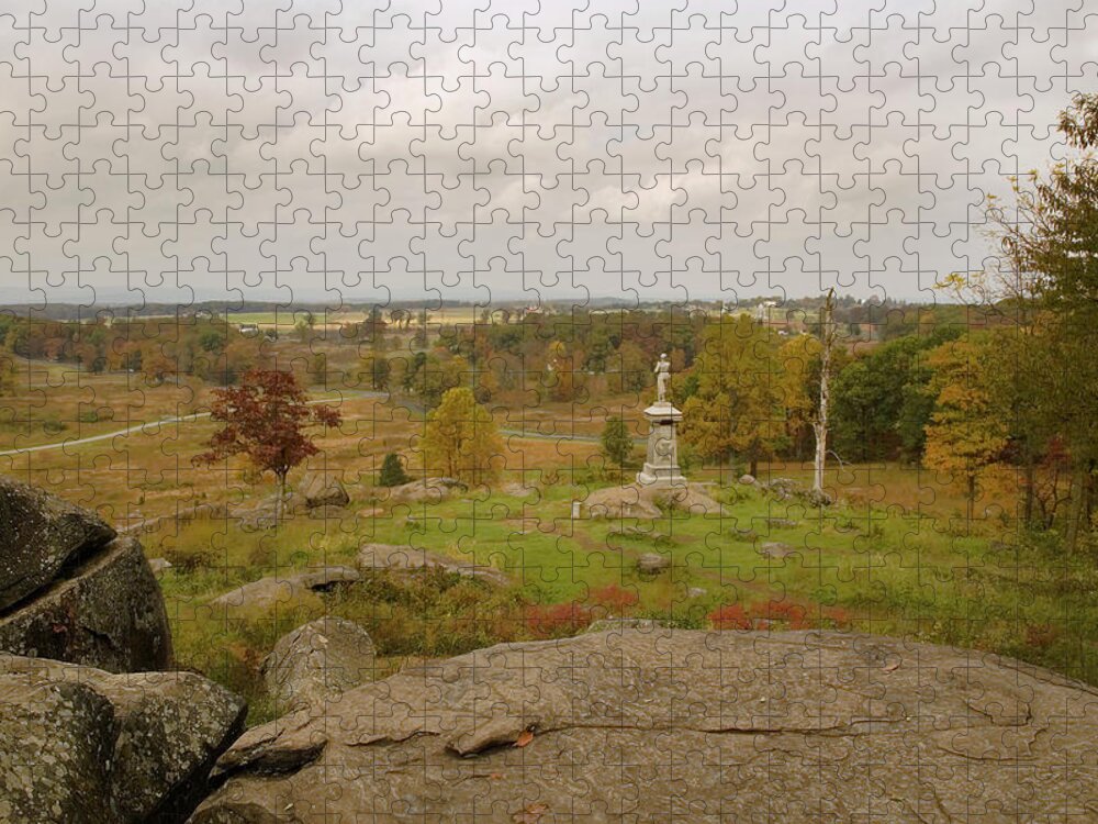 Gettysburg Jigsaw Puzzle featuring the photograph View from Little Round Top 2 by Mick Burkey