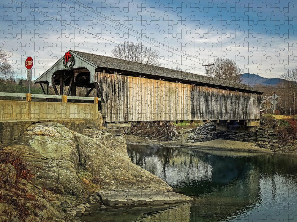 Village Bridge Jigsaw Puzzle featuring the photograph Village Bridge by Robert Mitchell