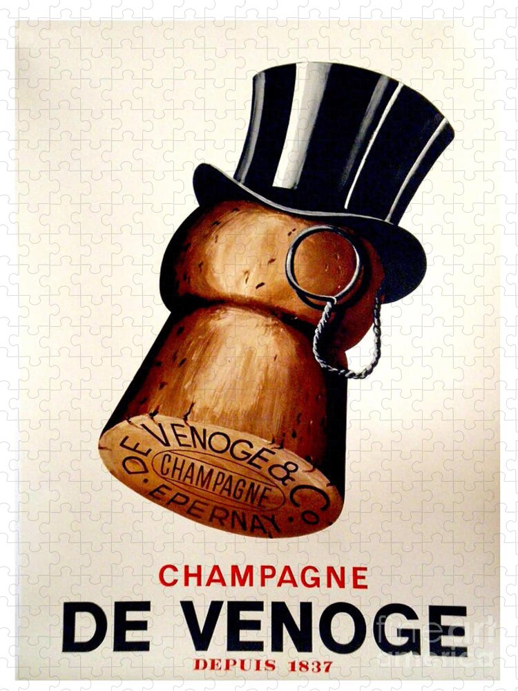 Champagne Jigsaw Puzzle featuring the painting Vintage Champagne by Mindy Sommers