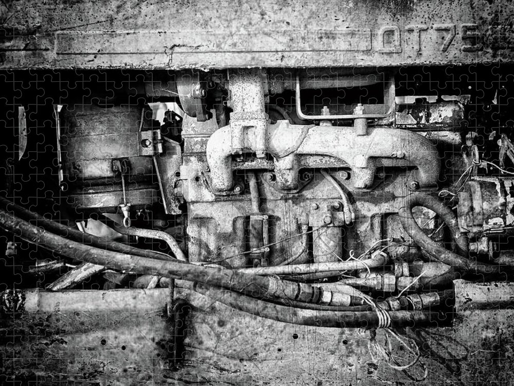 Vintage Engine Jigsaw Puzzle featuring the photograph Vintage Engine Grunge by John Williams