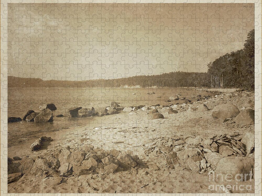 Michigan Jigsaw Puzzle featuring the photograph Vintage Lake Superior by Phil Perkins