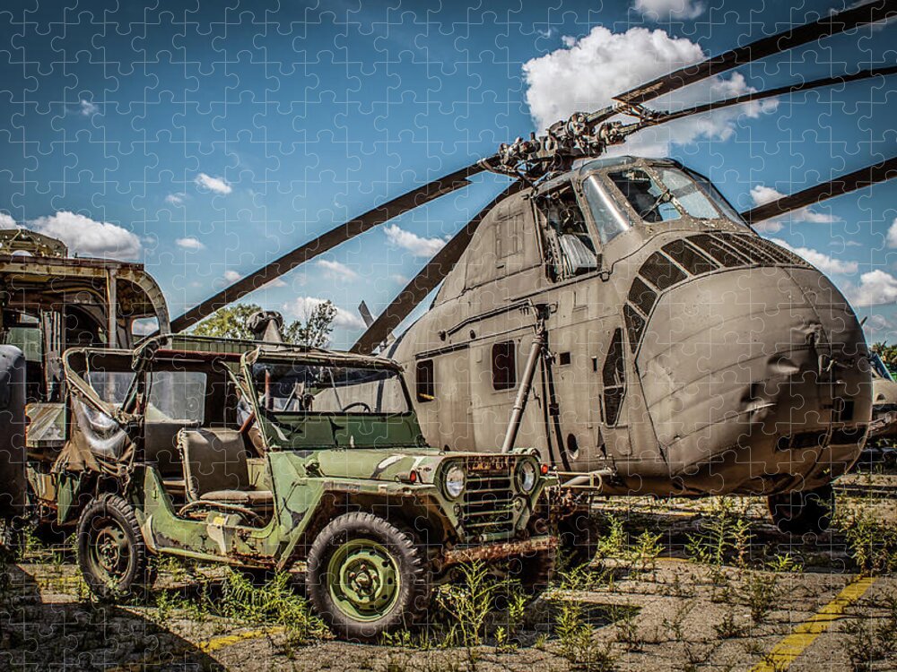  Jeep Jigsaw Puzzle featuring the photograph Vintage Military by Mike Burgquist