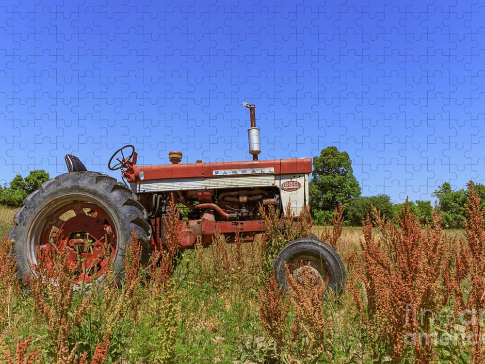 Tractor Jigsaw Puzzle featuring the photograph Vintage Tractor Finger Lakes by Edward Fielding