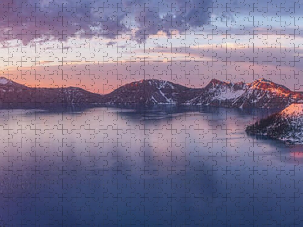Crater Lake Jigsaw Puzzle featuring the photograph Volcanic Sunrise by Darren White