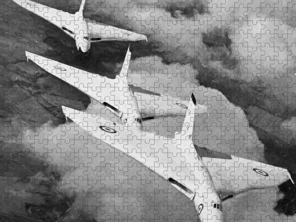 Nuclear Jigsaw Puzzle featuring the photograph Vulcan Bomber by Roy Pedersen