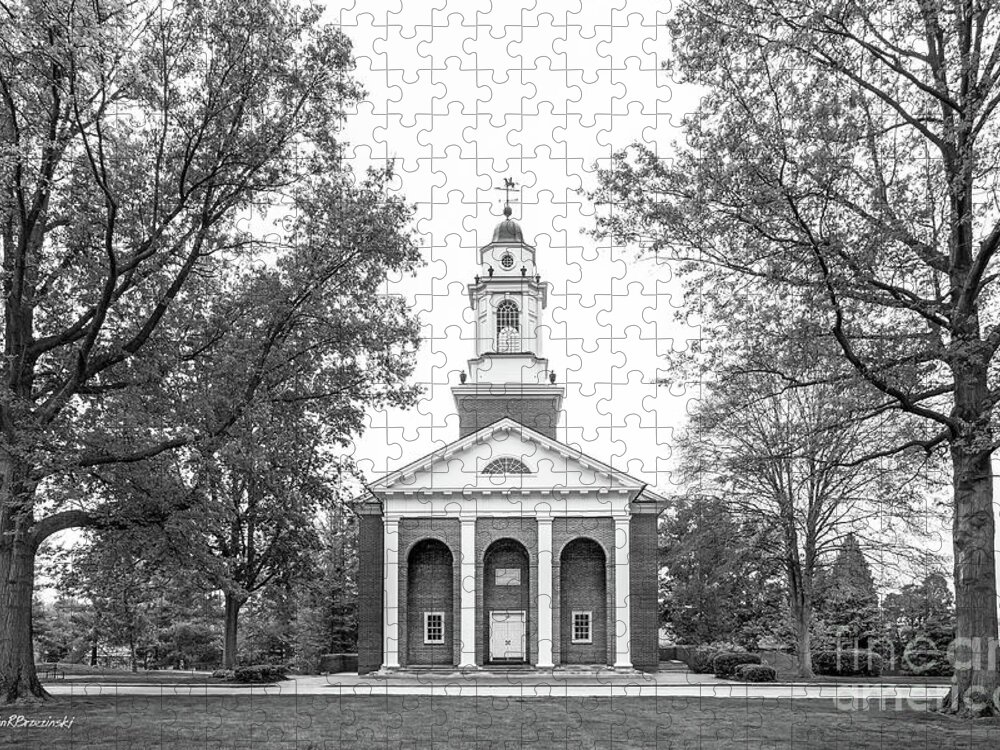Crawfordsville Jigsaw Puzzle featuring the photograph Wabash College Chapel by University Icons
