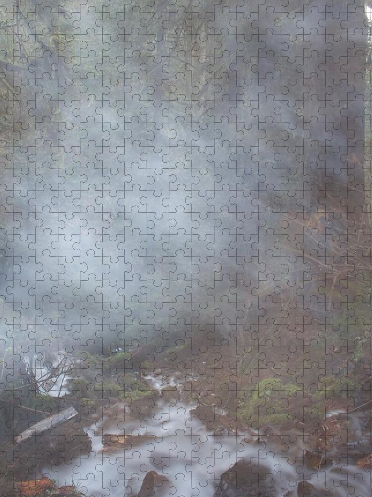 Wahkeena Mist Jigsaw Puzzle featuring the photograph Wahkeena Mist by Dylan Punke