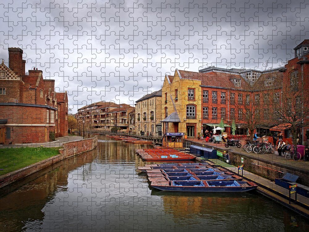 Cambridge Jigsaw Puzzle featuring the photograph Waiting For The Tourists Cambridge by Gill Billington