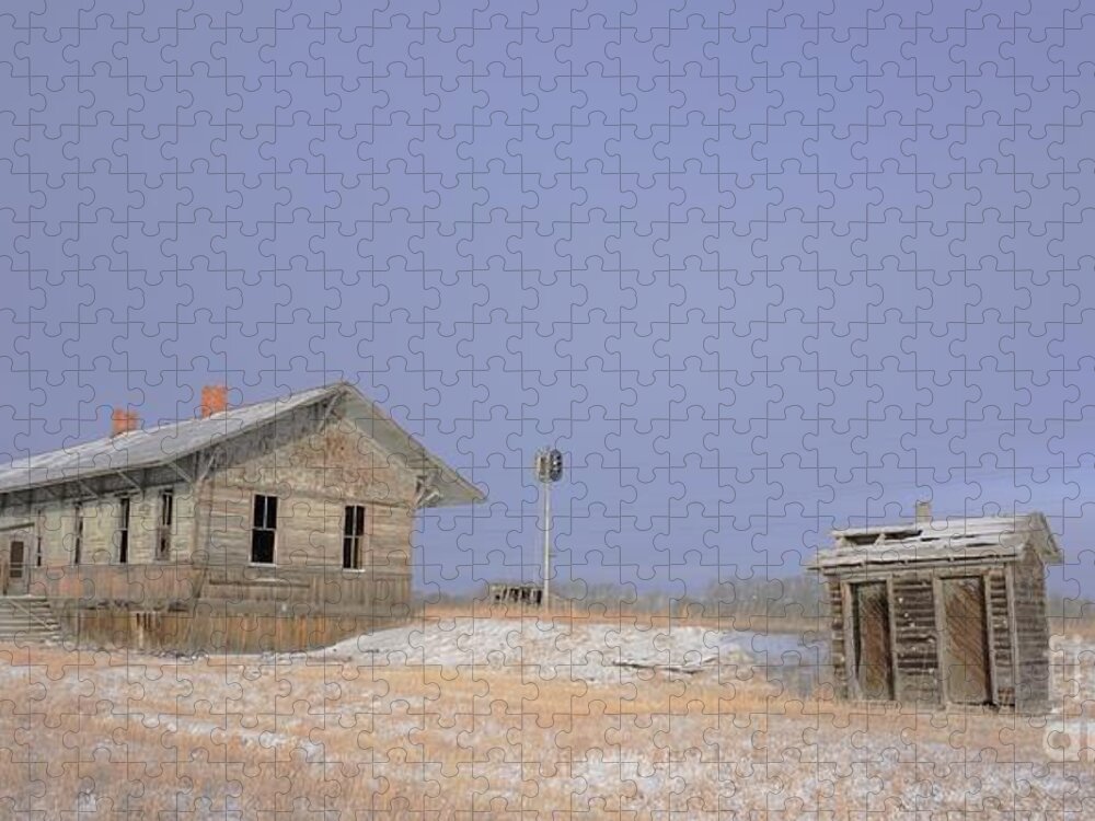 Old Things Jigsaw Puzzle featuring the photograph Waiting for the Train to Come by Merle Grenz