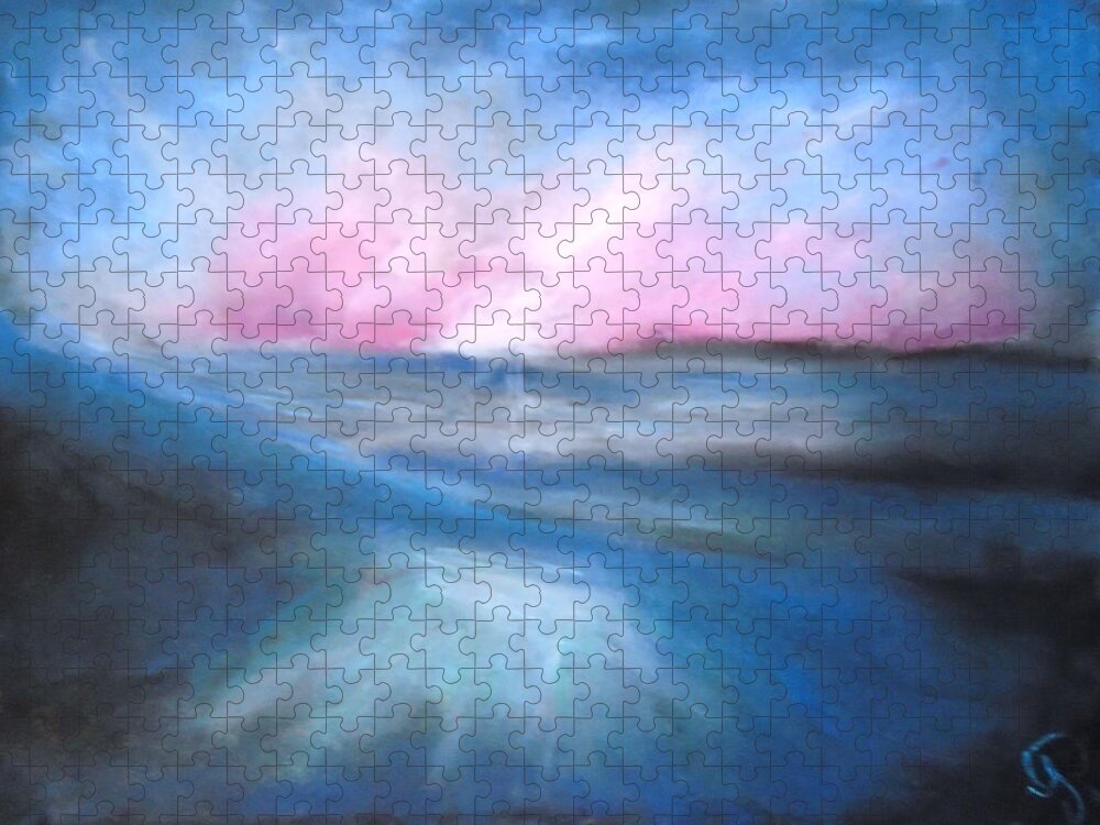 Ocean Jigsaw Puzzle featuring the drawing Warm Tides by Jen Shearer