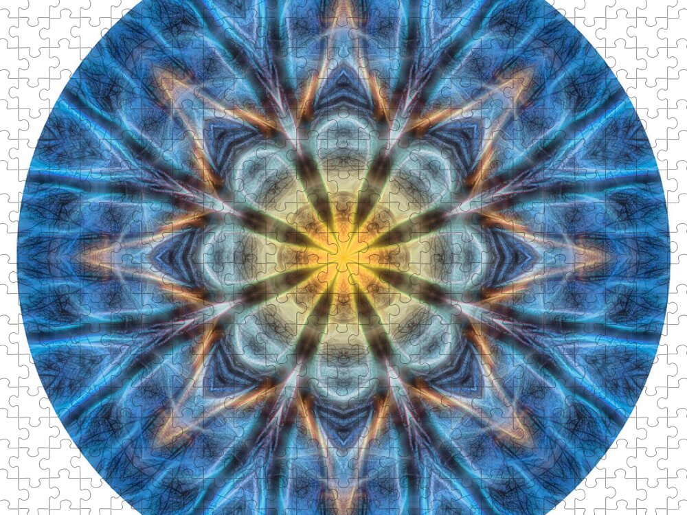 Mandala Jigsaw Puzzle featuring the digital art Warmth in the Cold Mandala by Beth Sawickie