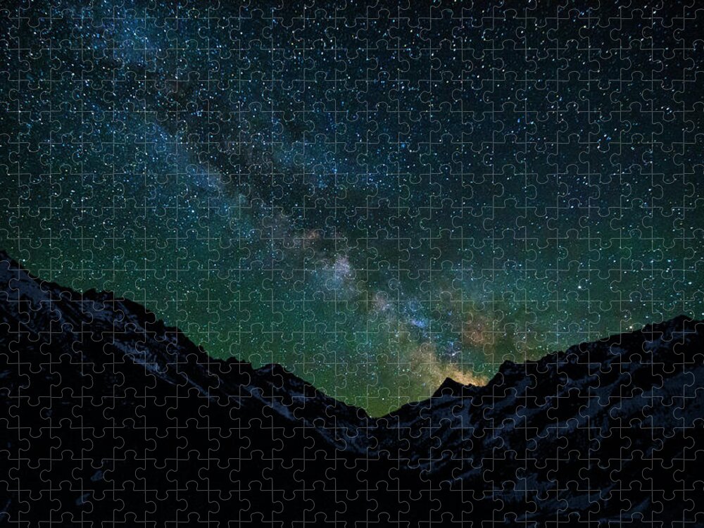 Cascades Jigsaw Puzzle featuring the photograph Washington Pass Overlook Milky Way by Pelo Blanco Photo