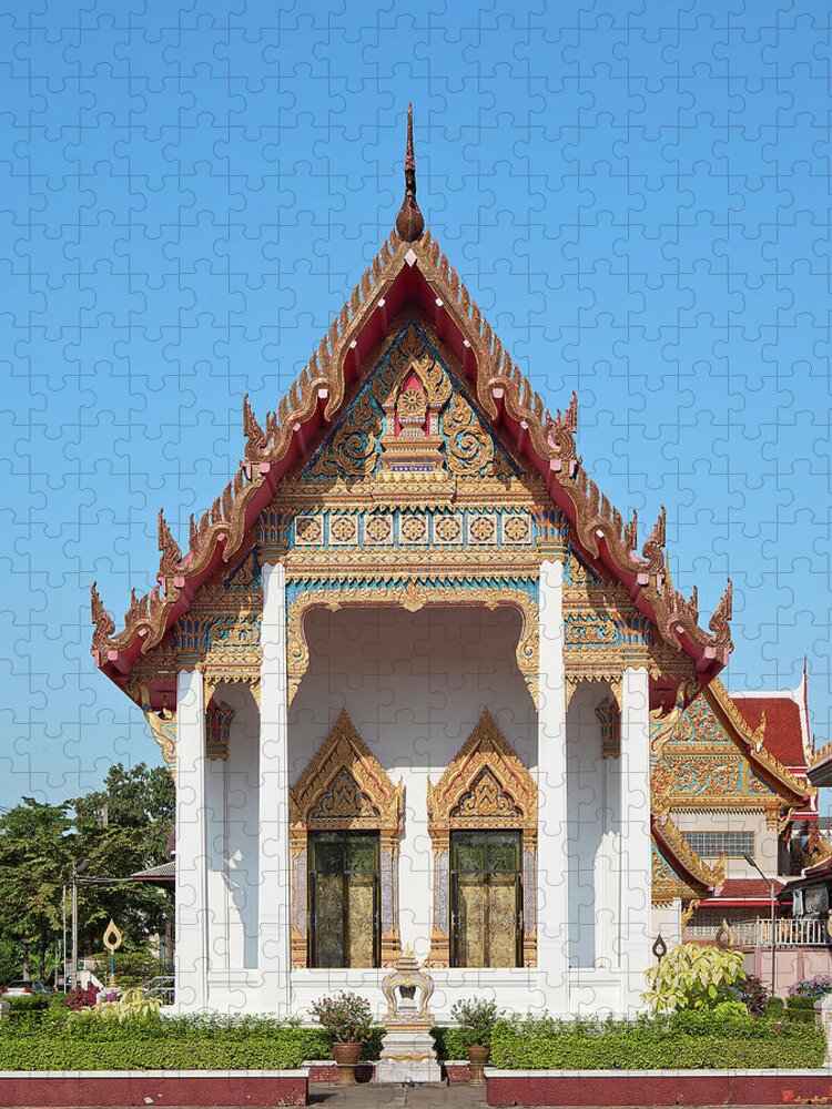 Scenic Jigsaw Puzzle featuring the photograph Wat Bangphratoonnok Phra Ubosot DTHB0556 by Gerry Gantt