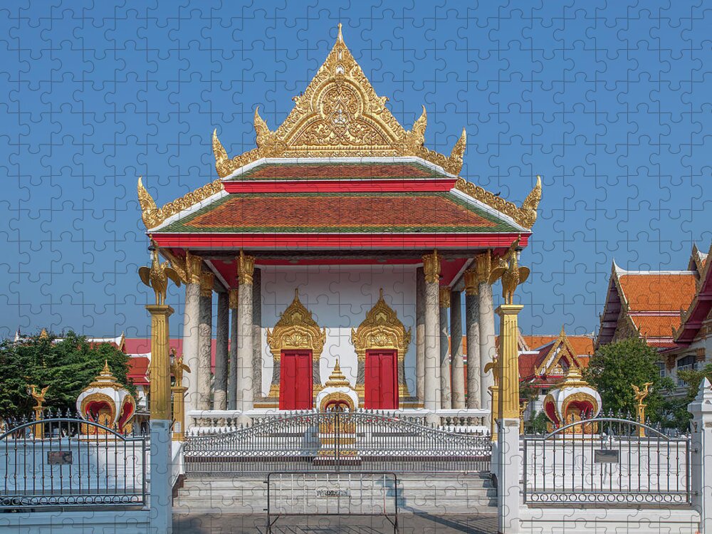 Temple Jigsaw Puzzle featuring the photograph Wat Photharam Phra Ubosot DTHNS0073 by Gerry Gantt