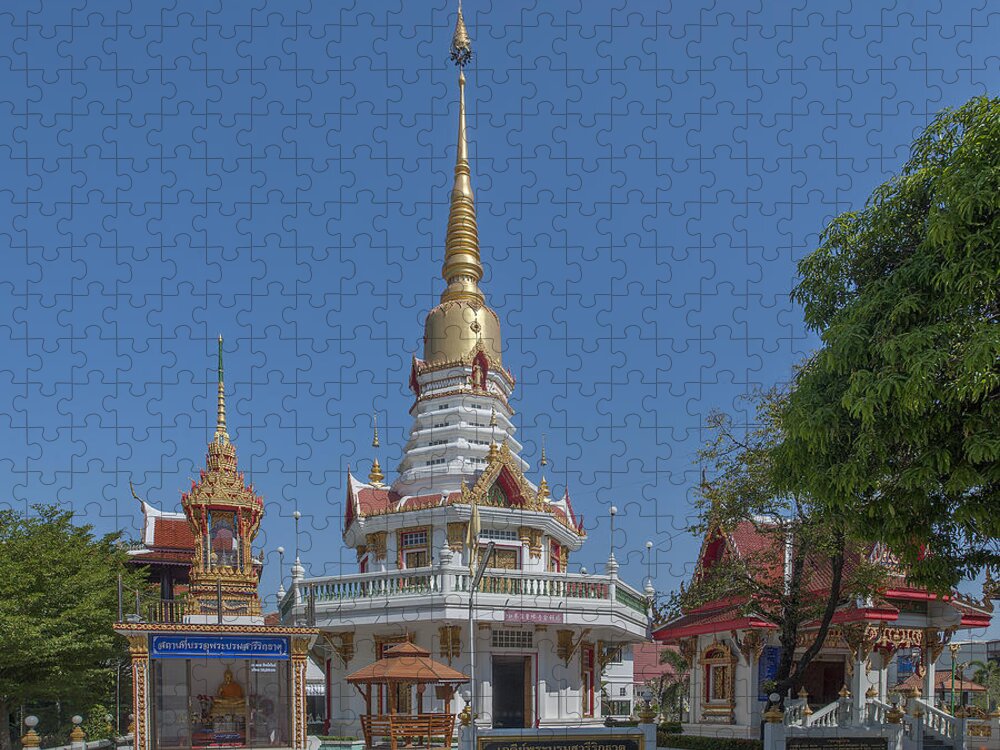 Temple Jigsaw Puzzle featuring the photograph Wat Prachum Khongkha Shrines DTHCB0180 by Gerry Gantt