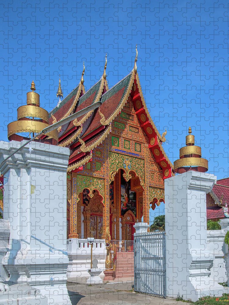 Scenic Jigsaw Puzzle featuring the photograph Wat Si Chum Phra Ubosot DTHLU0116 by Gerry Gantt
