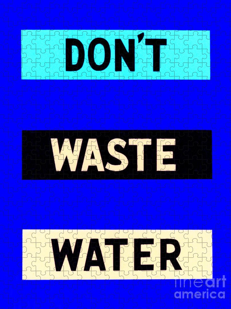 Don't Waste Water Jigsaw Puzzle featuring the photograph Water Conservation FAP Poster by Science Source